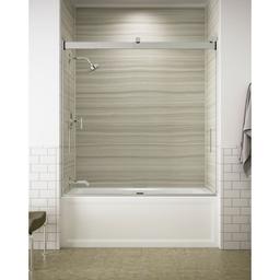 Levity 62" High x 59-5/8" Wide Bypass Frameless Tub Door with Clear Glass - kohler-k-706000-l-sh-1250727@2x.jpg