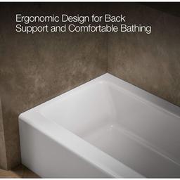 Bellwether Bath Tub 60" L x 30 1/4" W Cast Iron Soaking for Three Wall Alcove Installations with Integral Apron and Right Drain - kohler-k-838-alternate-image-822@2x.jpg