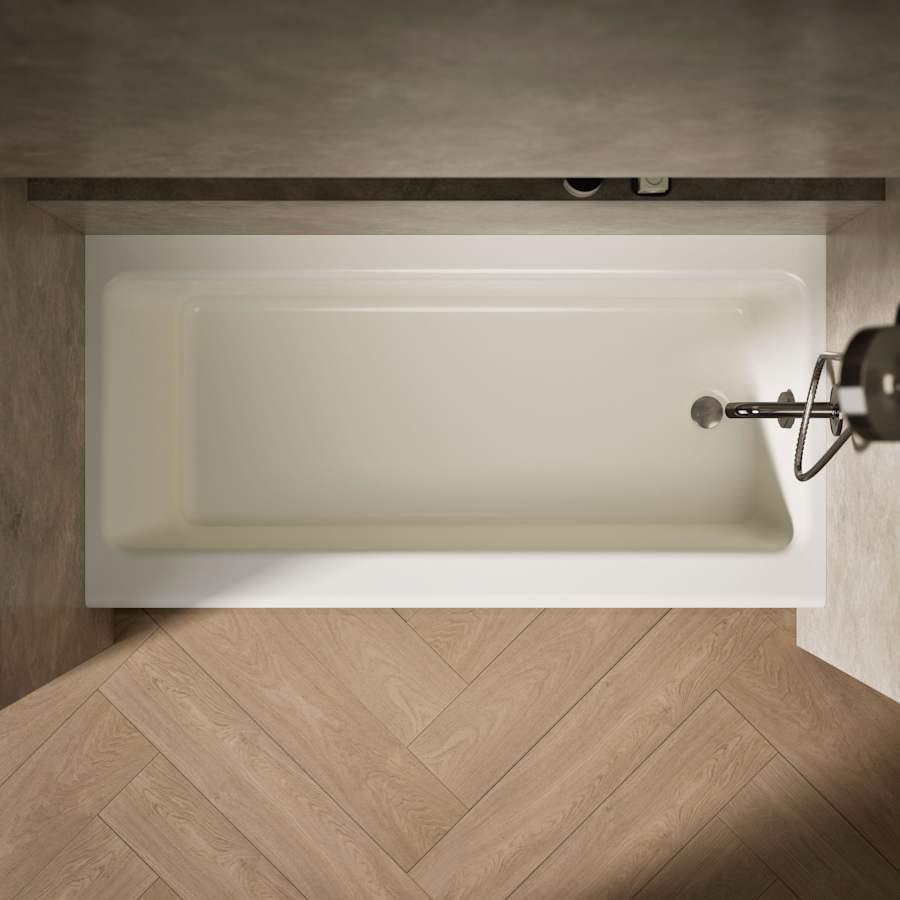 Bellwether Bath Tub 60" L x 30 1/4" W Cast Iron Soaking for Three Wall Alcove Installations with Integral Apron and Right Drain - kohler-k-838-alternate-image-843@2x.jpg