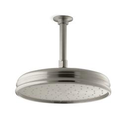 Traditional Round 10" Single Function 2.5 GPM Rainhead with MasterClean Sprayface and Katalyst Air-Induction Technology - kohler_13693_bn_45@2x.jpg