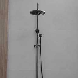 BWE 2-Spray Outdoor Wall Bar Shower Kit 8 in. Round Rain Shower Head with Hand Shower and 2 Cross Knobs in Matte Black A-98015-B - kozbvlvimvyyqhoesiti@2x.jpg