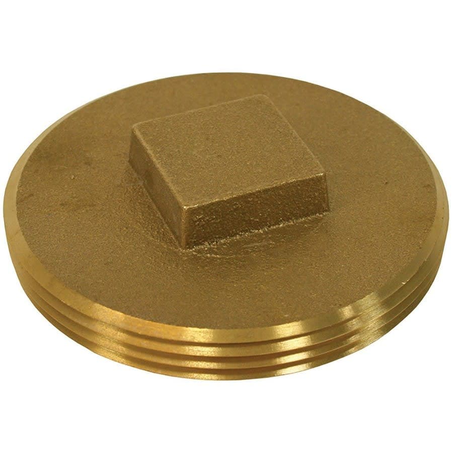Raised Head Plug, 5 in, MNPT, Brass, Rough Brass