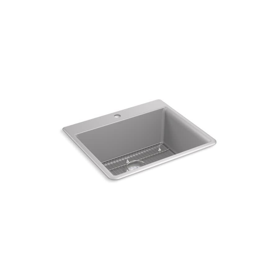Kennon 25" Top or Undermount Single Bowl Neoroc Granite Composite Kitchen Sink with Bottom Sink Rack - kpthwahpydnujuflibrt@2x.jpg