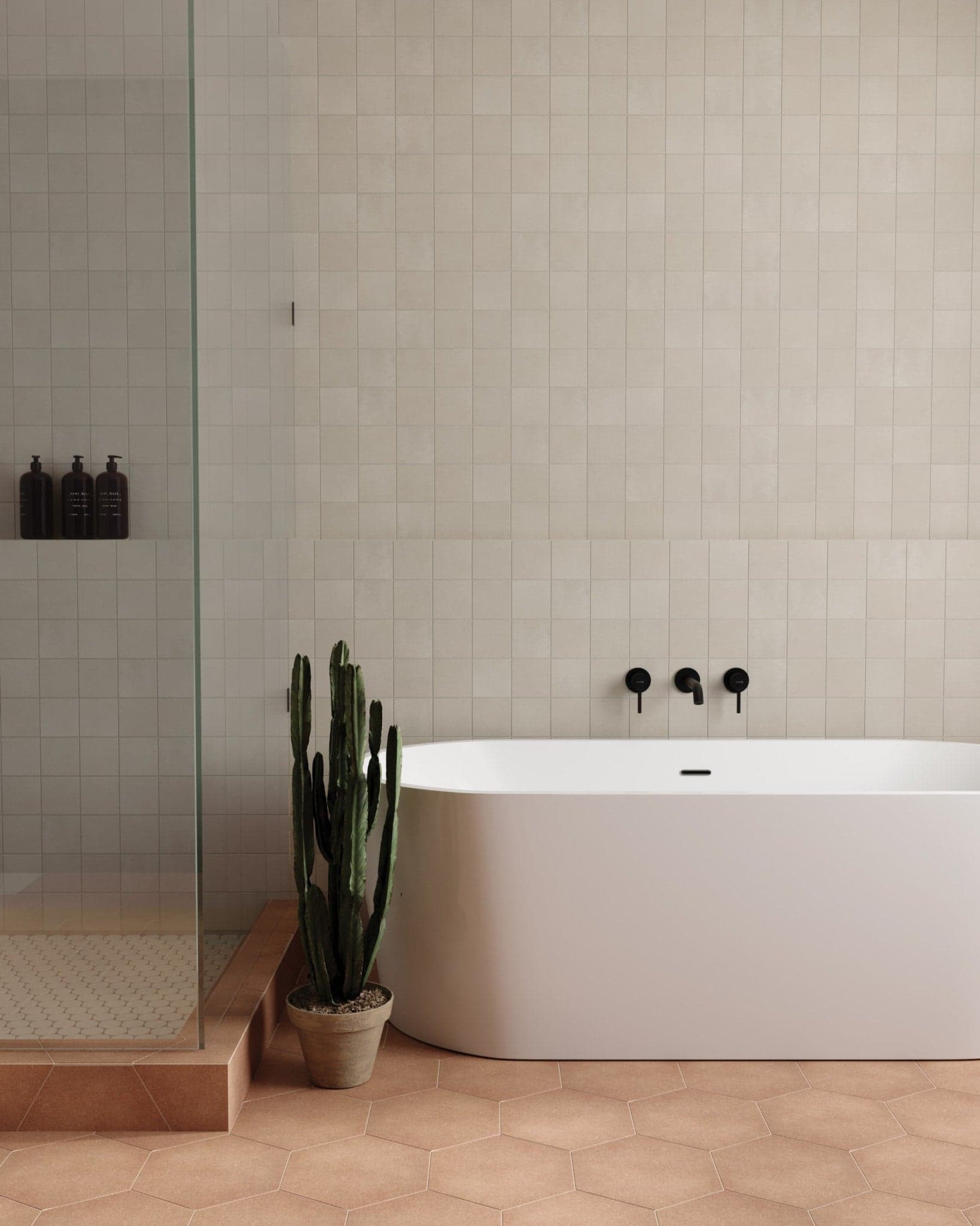 Makoto 10" x 11.5" Hexagon Matte Porcelain Tile in Umi Terracotta - kszy1yilvsx1is0vxuue@2x.jpg