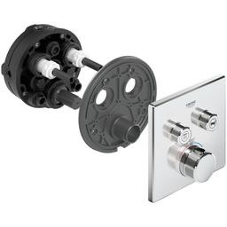 Grohtherm Two Function Thermostatic Valve Trim Only with Triple Knob / Push Button Handles, Integrated Diverter, and Volume Control - Less Rough In - ktfrqcsab3gmpzusdyia@2x.jpg