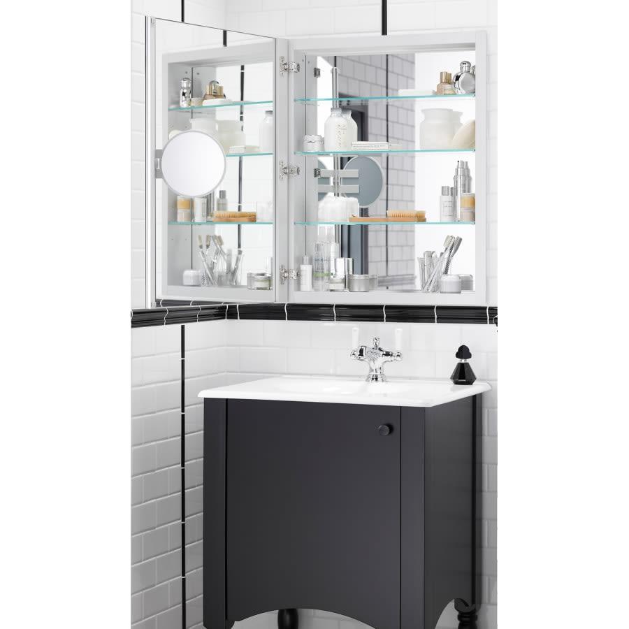 Verdera Collection 24" x 30" Mirrored Medicine Cabinet with Adjustable Magnifying Mirror and Slow Close Door - kvdzaiikavswgos18ipe@2x.jpg