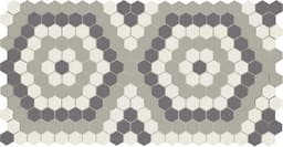 Unglazed Mosaics Ice White/Black/Light Smoke Hexagon 1X1 Matte - kvgexuytui64t04kjrpt@2x.jpg