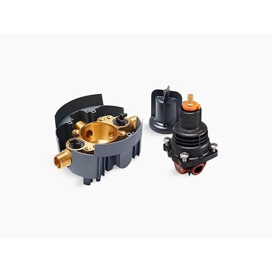 Thermostatic Valve Body and Cartridge With Stop, 1/2 in, NPT Inlet x 1/2 in, NPT Outlet, 45 psi Pressure, 9 gpm, Brass/Plastic Body - kydxxvkz4kcbavajdkdc@2x.jpg