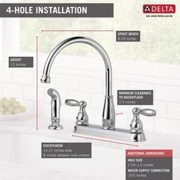 Foundations 2-Handle Standard Kitchen Faucet with Side Sprayer in Chrome - kyn8f8boodq5bciw3mnl@2x.jpg