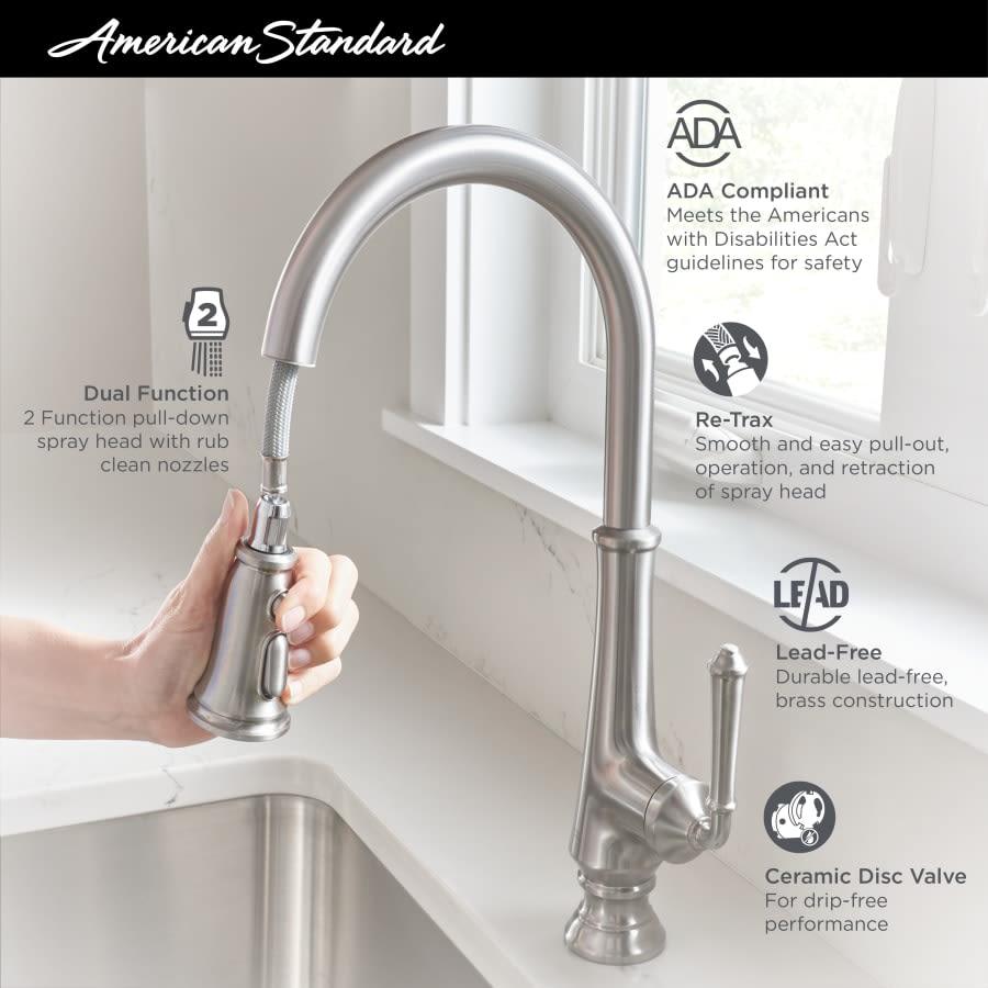 Delancey Single Handle Pull-Down Spray Kitchen Faucet - kytggxiwu1ybthsasnbs@2x.jpg