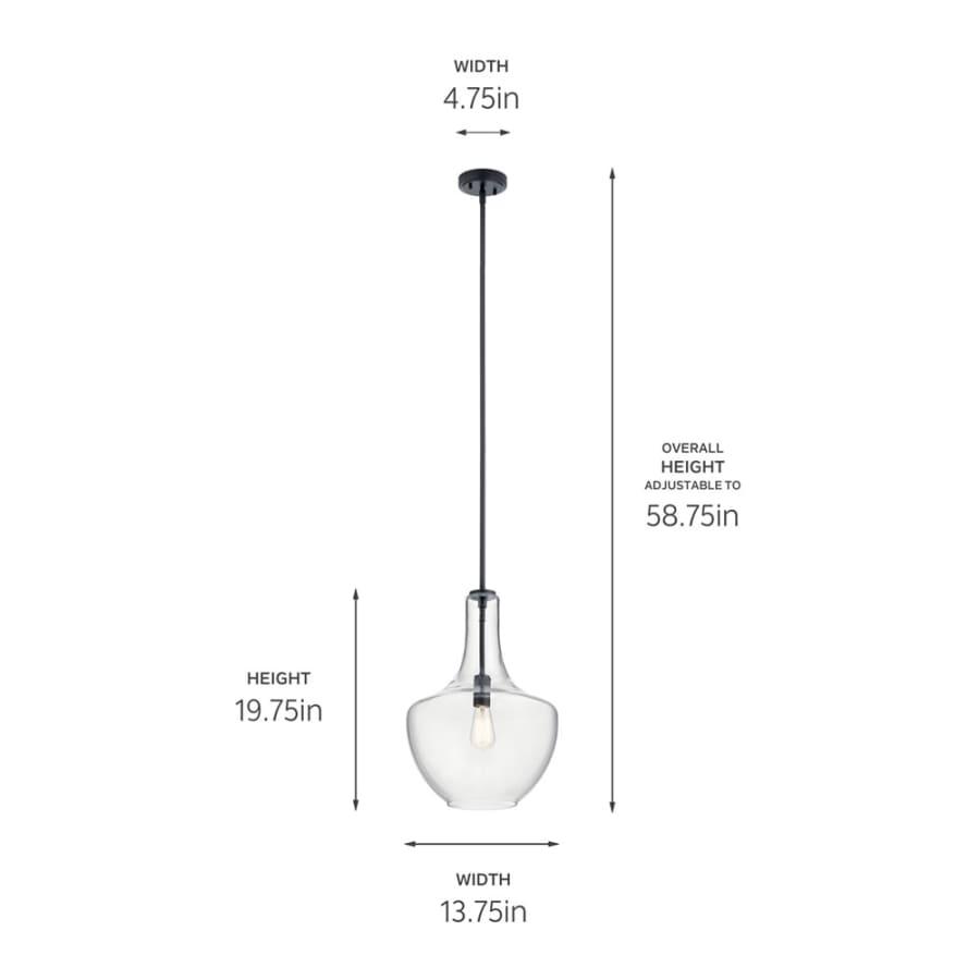 Everly Single Light 14" Wide Pendant with Bell Glass Shade - kyukm1ybzdijvab6c9c9@2x.jpg