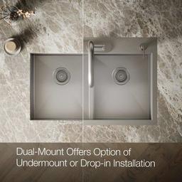 Vault 33" Double Basin Top-Mount/Under-Mount 18-Gauge Stainless Steel Kitchen Sink with SilentShield and Bottom Sink Rack - kzlmwreswqjfrz6oi1rq@2x.jpg