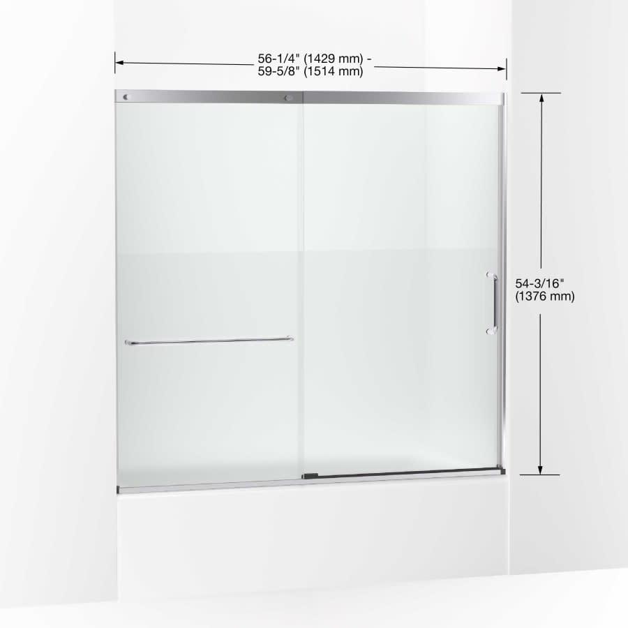 Elate 56-3/4" High x 59-5/8" Wide Sliding Semi Frameless Tub Door with Clear Glass - l4fqrww0shestpceehyb@2x.jpg