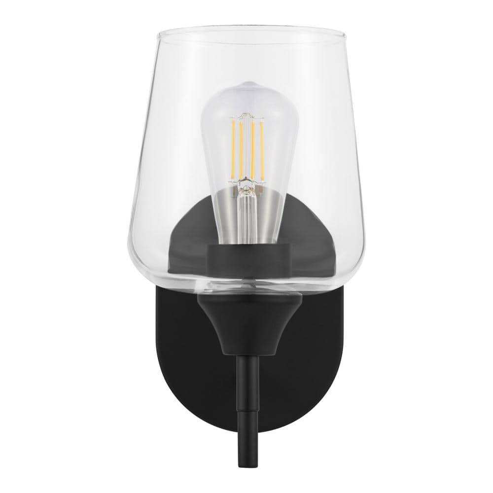 Pavlen 5.5 in. 1-Lights Black Sconce with Clear Glass Shade - laly4zcjnupcp04mk62a@2x.jpg
