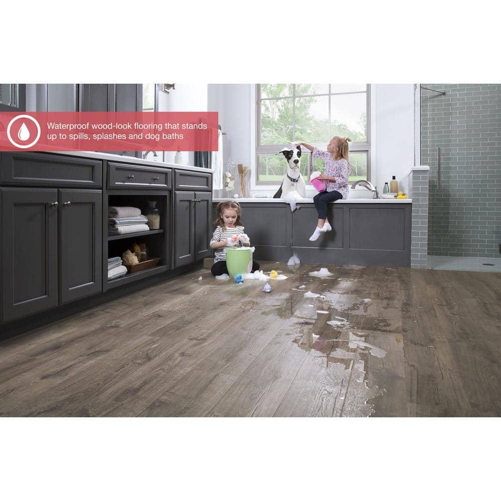 Outlast+ Vintage Pewter Oak 12 mm T x 7.4 in. W Waterproof Laminate Wood Flooring (19.6 sqft/case) - lb52xpiinzvpoxqi1qw9@2x.jpg