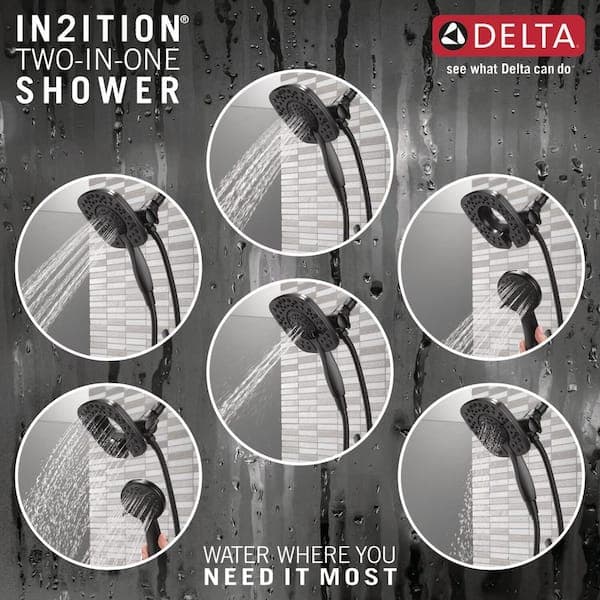 Delta Ashlyn In2ition Single Handle 4-Spray Tub and Shower Faucet 1.75 GPM in Matte Black Valve Included FVS17464-BL-I - lbsjtd6khieud6efttqb@2x.jpg