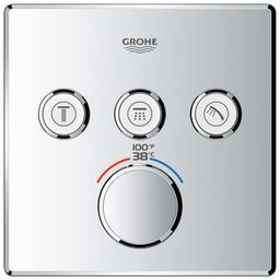 Grohtherm Three Function Thermostatic Valve Trim Only with Four Knob / Push Button Handles, Integrated Diverter, and Volume Control - Less Rough In - lcyxty76i3nm4bcplxh3@2x.jpg