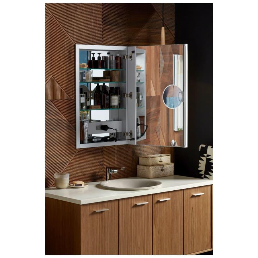Verdera 20" x 30" Lighted Single Door Medicine Cabinet with Two Shelves, Built-in Outlets and Flip Out Magnifying Mirror - CA Title 24 Compliant - lfanscpn0z1ddrhaxro6@2x.jpg
