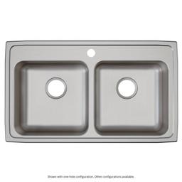 Lustertone™ Classic Double Bowl Kitchen Sink, Top Mount, ADA, 33 x 19-1/2 in, 6-3/8 in Bowl Depth, 3-Hole, 18 ga Lustrous Satin Steel, Stainless - lgvbpterqhu9a6a2cswr@2x.jpg