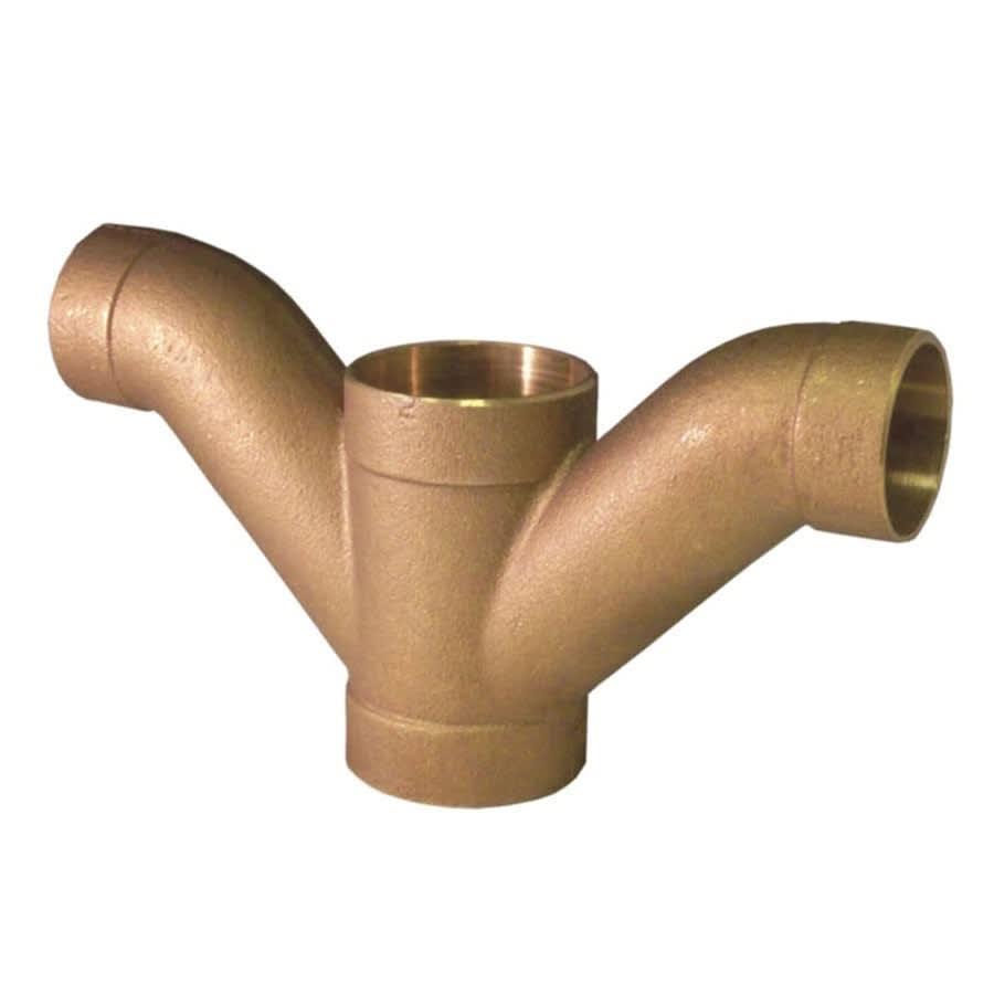 DWV Double Combination Wye and 45 deg Elbow, 1-1/2 in, C, Copper - lhu7txxryacqe2hwm4rf@2x.jpg