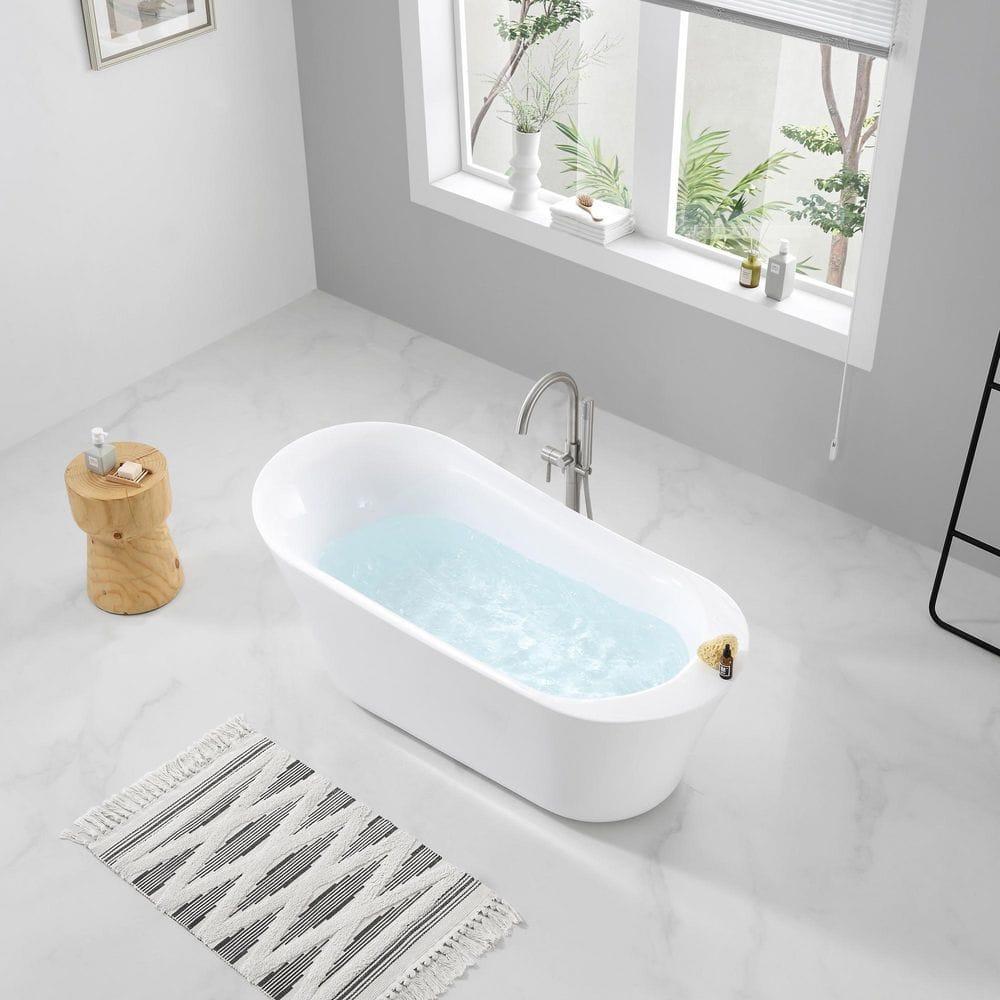 Coniston 60 in. Acrylic Freestanding Flatbottom Bathtub in White with Overflow and Drain in Brushed Nickel Included - ljmglm7mtpfp01eydted@2x.jpg