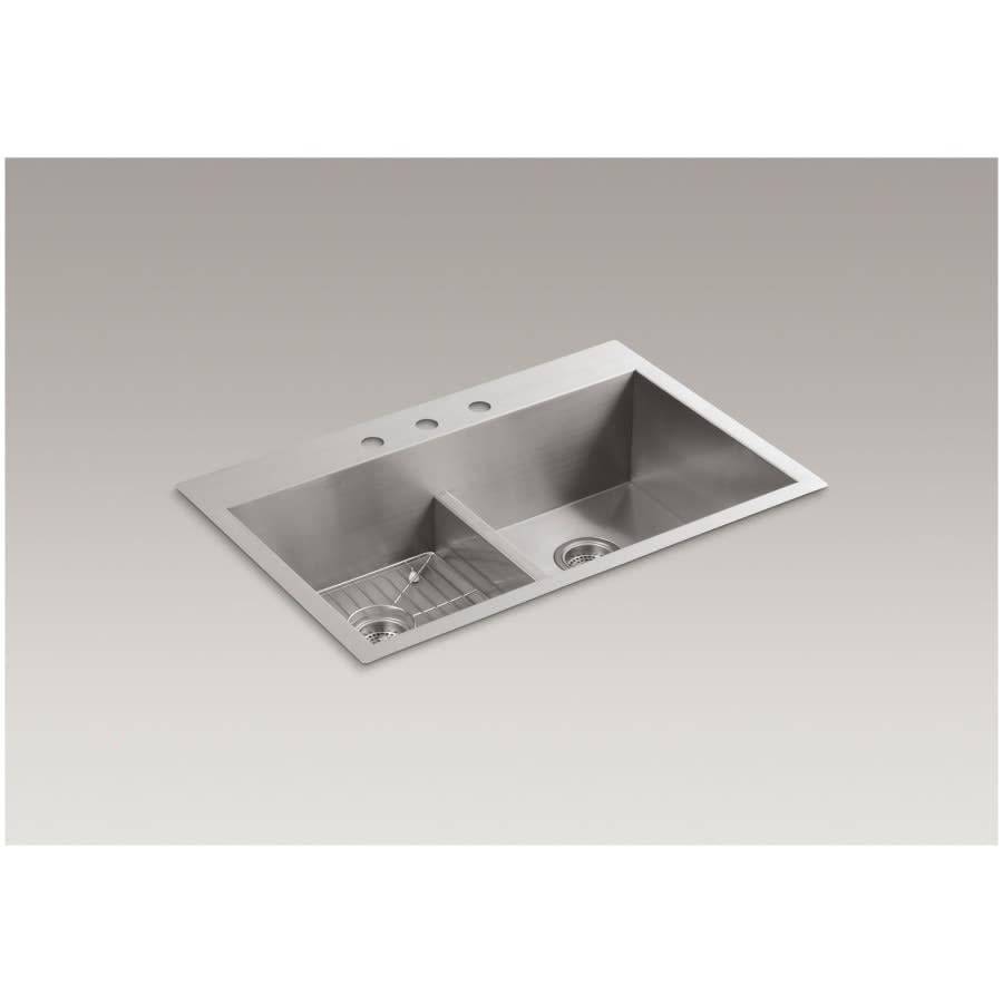 Vault 33" Double Basin Top-Mount/Under-Mount 18-Gauge Stainless Steel Kitchen Sink with Smart Divide - lk5brpfqxvrf2ptfbznc@2x.jpg