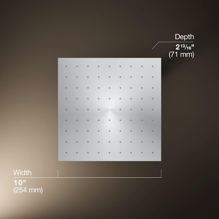 Radiant Contemporary Square 10" Single Function 2.5 GPM Rainhead with MasterClean Sprayface and Katalyst Air-Induction Technology - lkxoizchq44dm5unq29h@2x.jpg