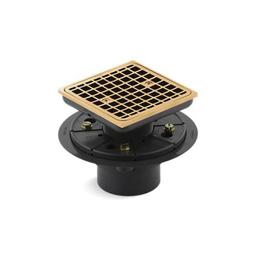 Clearflo™ Square Shower Drain, 2 or 3 in, Vibrant Brushed Moderne Brass/Plastic Drain - lliulgocvy0dclrikewr@2x.jpg