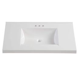 37 in. W x 22 in. D Cultured Marble White Rectangular Single Sink Vanity Top in White - lmgxvxbwslfktarr2pcg@2x.jpg