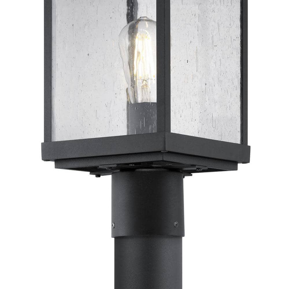 Park Court 1-Light Textured Black Traditional Outdoor Post Lantern with Clear Seeded Glass - lmz5vnik9hfmkv6ewdlt@2x.jpg