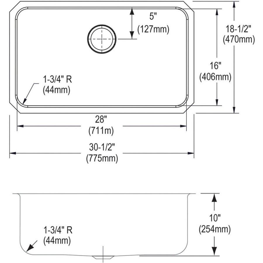 Lustertone™ Classic Single Bowl Kitchen Sink, Under Mount, 30-1/2 x 18-1/2 in, 10 in Bowl Depth, 18 ga Lustrous Satin Steel, Stainless - lqh8qm3lqoy7eu7dtarc@2x.jpg