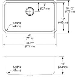 Lustertone™ Classic Single Bowl Kitchen Sink, Under Mount, 30-1/2 x 18-1/2 in, 10 in Bowl Depth, 18 ga Lustrous Satin Steel, Stainless - lqh8qm3lqoy7eu7dtarc@2x.jpg