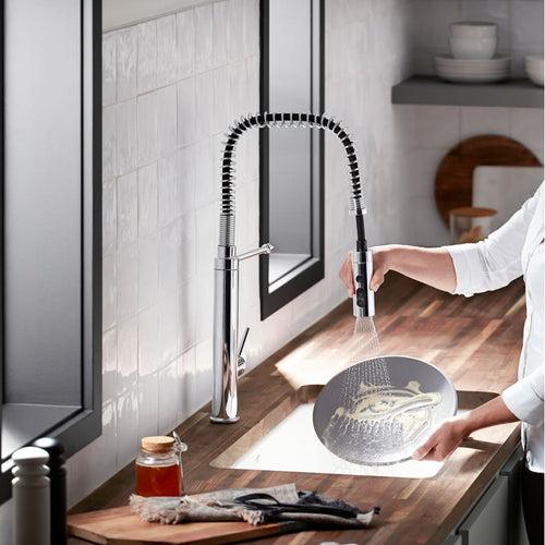 Purist 1.5 GPM Single Hole Pre-Rinse Kitchen Faucet with Sweep Spray, DockNetik, and MasterClean Technologies - lql1rtmbz8lxbgqzzk8s_x500.jpg