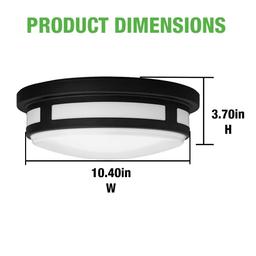 11 in. Round Black Indoor Outdoor LED Flush Mount Ceiling Light Adjustable CCT 830 Lumens Wet Rated Front or Side Door - lqoesxzzlicjnmpww7b1@2x.jpg