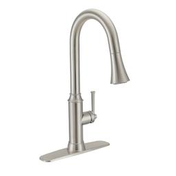Hopkins 1.75 GPM Single Hole Pull Down Kitchen Faucet - Includes Escutcheon - lqopcpaqvs17gilzmmpm@2x.jpg