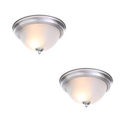 13 in. 2-Light Brushed Nickel Flush Mount with Frosted Glass Shade (2-Pack) - lqubtuphtxaw74h5ihm4@2x.jpg