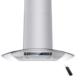 29.3 in. Wall Mount Range Hood Tempered Glass 900 CFM in Stainless Steel with LED Light and Remote Control - lqudditt1xtkbljqp53g@2x.jpg