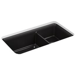 Cairn Slim Divide 33-1/2" Undermount Double Bowl Neoroc Granite Composite Kitchen Sink with Large Bowl Sink Rack - lrfkbkh4ozfnhx8wlura@2x.jpg
