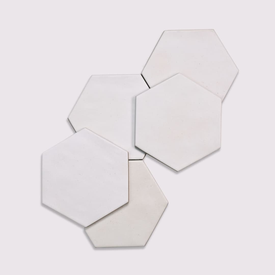 Celine 4" Hexagon Matte Porcelain Floor and Wall Tile in Blue - lt7sg9xxpv9amobymjew@2x.jpg