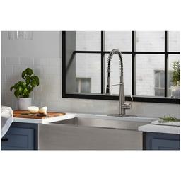 Simplice 1.5 GPM Single Hole Pre-Rinse Pull Down Kitchen Faucet - Includes Escutcheon - lun47kv2rudnesp7mlso_x500.jpg