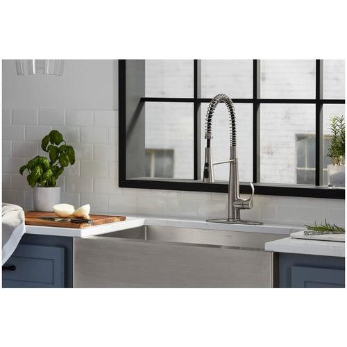 Simplice 1.5 GPM Single Hole Pre-Rinse Pull Down Kitchen Faucet - Includes Escutcheon - lun47kv2rudnesp7mlso_x500.jpg