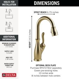 Leland Pull-Down Spray Bar/Prep Faucet with Diamond Seal Technology, Touch Clean, and MagnaTite Docking Technology - luujmjreotahrk9mxeb2@2x.jpg
