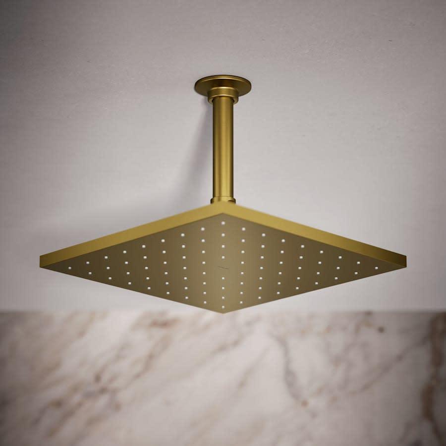 Radiant Contemporary Square 10" Single Function 2.5 GPM Rainhead with MasterClean Sprayface and Katalyst Air-Induction Technology