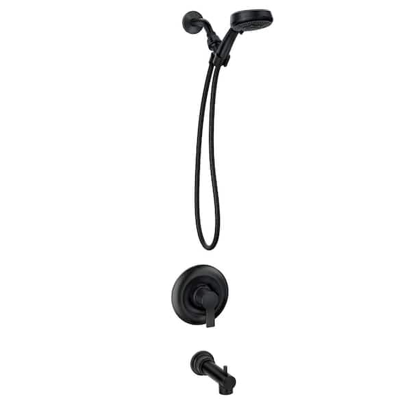 MOEN Meena Single Handle 4-Spray 4 in. Tub and Shower Faucet 1.75 GPM in. Matte Black (Valve Included) 82618BL - lxvcpulw4w2nft83o3ix@2x.jpg