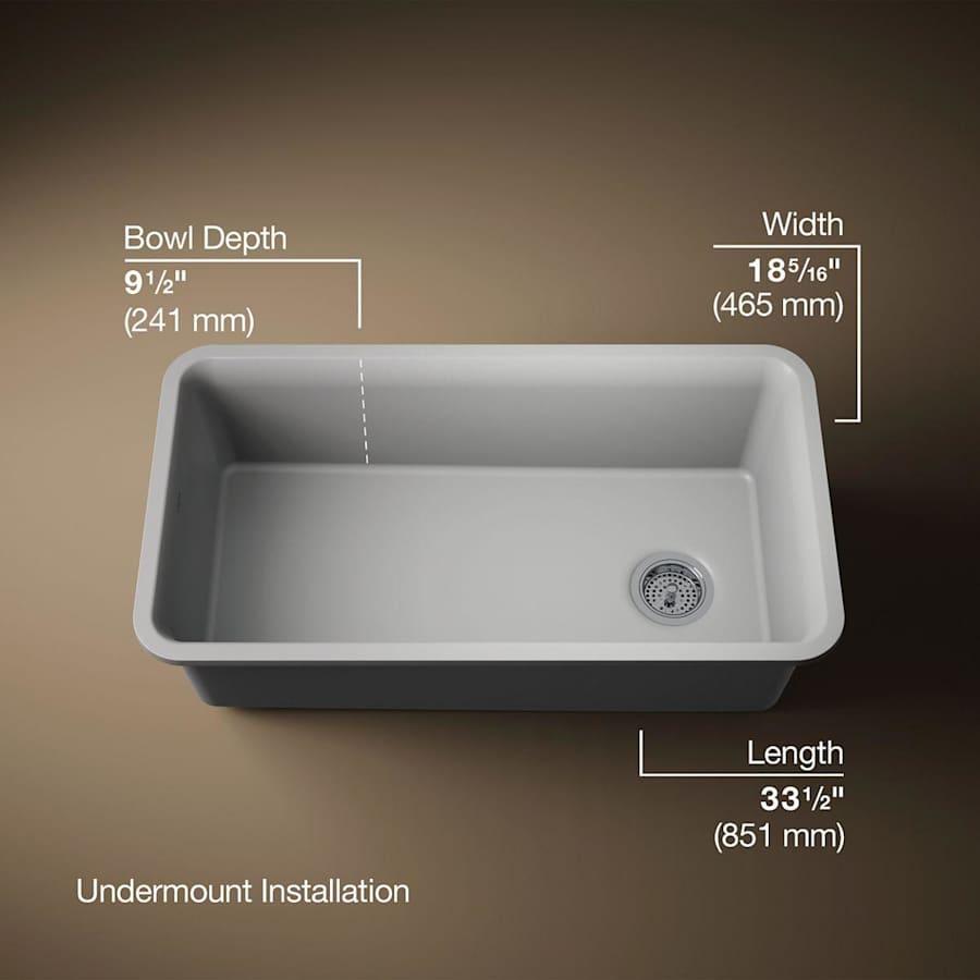 Cairn 33-1/2" Undermount Single Bowl Neoroc Granite Composite Kitchen Sink with Bottom Sink Rack - lyw3zpqbgkky8kgyoray@2x.jpg