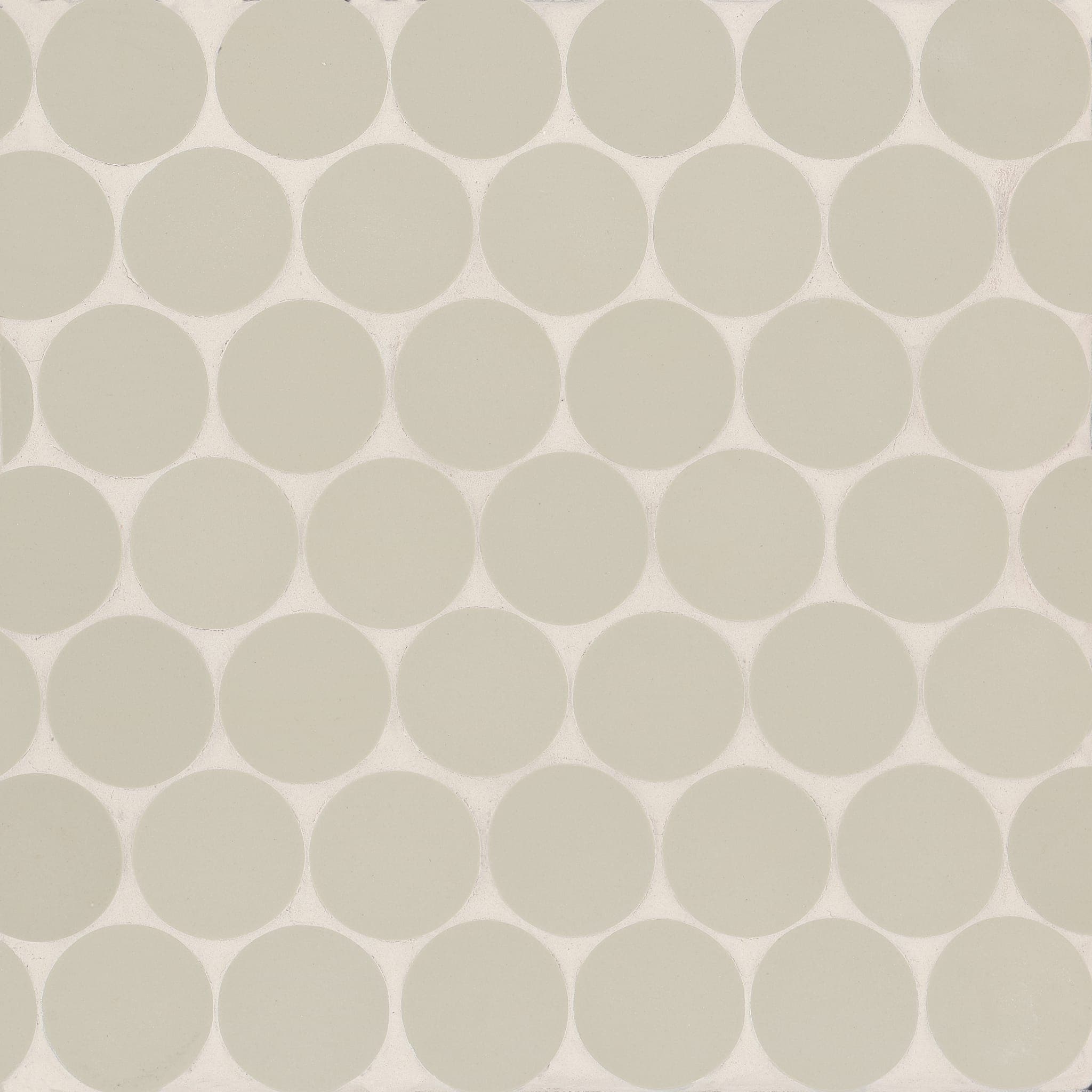 Makoto 2" Round Matte Porcelain Mosaic Tile in Kumo Grey