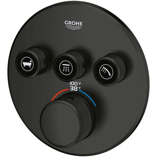 Grohtherm Triple Function Thermostatic Valve Trim Only with Triple Knob Handles and Volume Control - Less Rough In - m4cx44zhnfahq6qcp0qc_x500.jpg