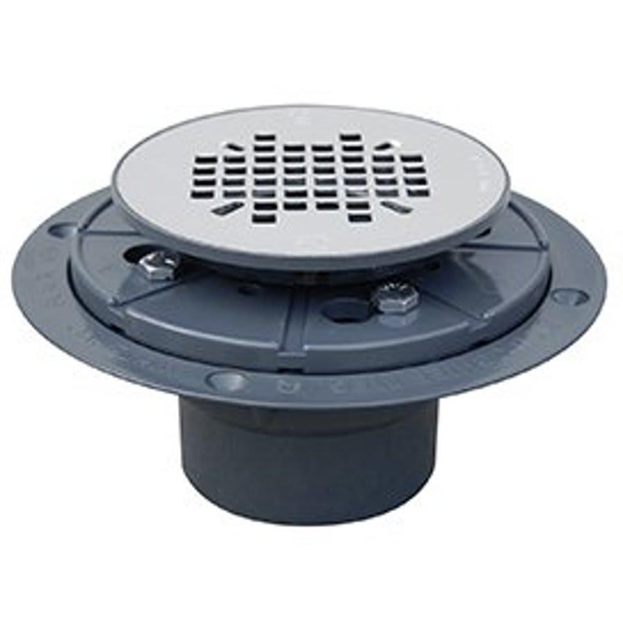 Shower Pan Drain With Plastic Rim, 2 in, Hub, 4-3/8 in, Grid, PVC Drain, Stainless Steel - m5dfeaxdapmi6hxijz4w@2x.jpg