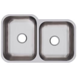 Dayton® Double Bowl Kitchen Sink, Under Mount, 31-3/4 x 20-1/2 in, Bowl Depths: 10 in Left, 8 in Right, 18 ga Radiant Satin Steel, Stainless - m9iwhxevlw0hvd4ayl9j@2x.jpg