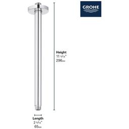 Rainshower 12" Ceiling Shower Arm with Flange and 1/2" Threaded Connection for Grohe Shower Heads - mczgdajttswq1yspyycb@2x.jpg